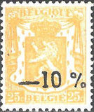 Belgium 1946 Definitives - "-10%" Other Values Surcharges-Stamps-Belgium-StampPhenom