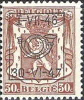 Belgium 1946 Definitives - Small State Arms - Precancellations-Stamps-Belgium-StampPhenom