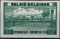 Belgium 1946 Level Crossing - Railway Stamps-Stamps-Belgium-StampPhenom