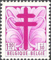 Belgium 1948 Anti Tuberculosis - Cross of Lorraine and Portraits of the Senate-Stamps-Belgium-StampPhenom