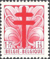 Belgium 1948 Anti Tuberculosis - Cross of Lorraine and Portraits of the Senate-Stamps-Belgium-StampPhenom