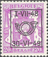 Belgium 1948 Definitives - Small State Arms - Precancellations-Stamps-Belgium-StampPhenom