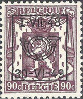 Belgium 1948 Definitives - Small State Arms - Precancellations-Stamps-Belgium-StampPhenom