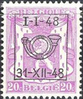 Belgium 1948 Definitives - Small State Arms - Precancellations-Stamps-Belgium-StampPhenom