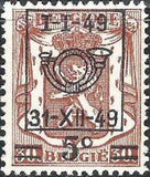 Belgium 1949 Definitives - Heraldic Lion Precancellation and Surcharged-Stamps-Belgium-StampPhenom