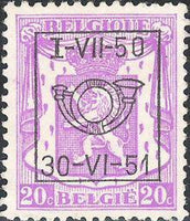 Belgium 1950 Definitives - Small State Arms - Precancellations-Stamps-Belgium-StampPhenom