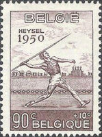 Belgium 1950 European Athletics Championships-Stamps-Belgium-StampPhenom