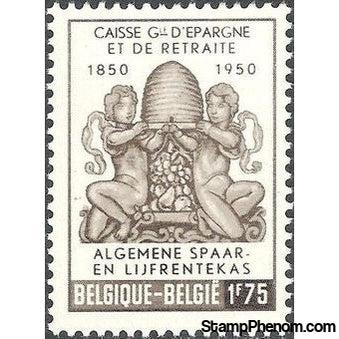 Belgium 1950 National Savings Bank Centenary-Stamps-Belgium-StampPhenom