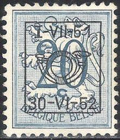 Belgium 1951 Definitives - Digit on Heraldic Lion - Precancellations-Stamps-Belgium-StampPhenom