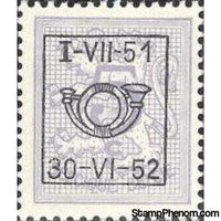 Belgium 1951 Definitives - Digit on Heraldic Lion - Precancellations-Stamps-Belgium-StampPhenom