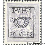 Belgium 1951 Definitives - Digit on Heraldic Lion - Precancellations-Stamps-Belgium-StampPhenom