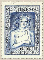 Belgium 1951 Unesco-Stamps-Belgium-StampPhenom