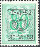 Belgium 1952 Definitives - Digit on Heraldic Lion - Precancellations-Stamps-Belgium-StampPhenom