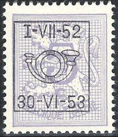 Belgium 1952 Definitives - Digit on Heraldic Lion - Precancellations-Stamps-Belgium-StampPhenom