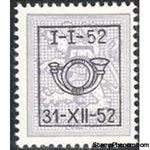 Belgium 1952 Definitives - Digit on Heraldic Lion - Precancellations-Stamps-Belgium-StampPhenom