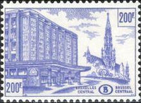 Belgium 1953-1957 Brussels Railway Stations - Railway Stamps-Stamps-Belgium-StampPhenom