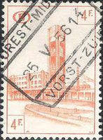 Belgium 1953-1957 Brussels Railway Stations - Railway Stamps-Stamps-Belgium-StampPhenom