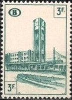 Belgium 1953-1957 Brussels Railway Stations - Railway Stamps-Stamps-Belgium-StampPhenom