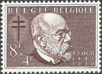 Belgium 1953 Anti Tuberculosis - Lorraine Cross and Scientists-Stamps-Belgium-StampPhenom