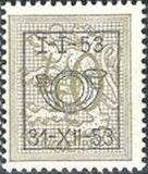 Belgium 1953 Definitives - Digit on Heraldic Lion - Precancellations-Stamps-Belgium-StampPhenom