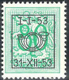 Belgium 1953 Definitives - Digit on Heraldic Lion - Precancellations-Stamps-Belgium-StampPhenom