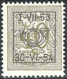 Belgium 1953 Definitives - Digit on Heraldic Lion - Precancellations-Stamps-Belgium-StampPhenom