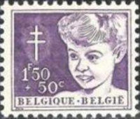 Belgium 1954 Anti Tuberculosis - Child and Paintings-Stamps-Belgium-StampPhenom