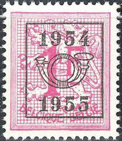 Belgium 1954 Definitives - Digit on Heraldic Lion - Precancellations-Stamps-Belgium-StampPhenom