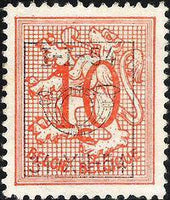 Belgium 1954 Definitives - Digit on Heraldic Lion - Precancellations-Stamps-Belgium-StampPhenom