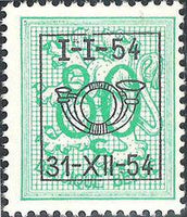 Belgium 1954 Definitives - Digit on Heraldic Lion - Precancellations-Stamps-Belgium-StampPhenom