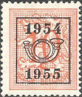 Belgium 1954 Definitives - Digit on Heraldic Lion - Precancellations-Stamps-Belgium-StampPhenom