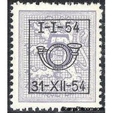 Belgium 1954 Definitives - Digit on Heraldic Lion - Precancellations-Stamps-Belgium-StampPhenom