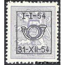 Belgium 1954 Definitives - Digit on Heraldic Lion - Precancellations-Stamps-Belgium-StampPhenom