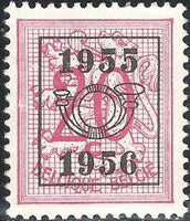 Belgium 1955 Definitives - Digit on Heraldic Lion - Precancellations-Stamps-Belgium-StampPhenom