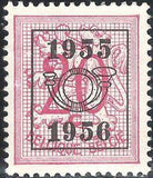 Belgium 1955 Definitives - Digit on Heraldic Lion - Precancellations-Stamps-Belgium-StampPhenom