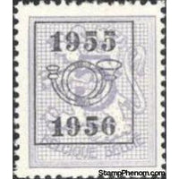 Belgium 1955 Definitives - Digit on Heraldic Lion - Precancellations-Stamps-Belgium-StampPhenom