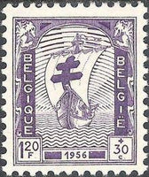 Belgium 1956 Anti Tuberculosis - Boat and Nursing-Stamps-Belgium-StampPhenom