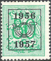 Belgium 1956 Definitives - Digit on Heraldic Lion - Precancellations-Stamps-Belgium-StampPhenom