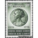 Belgium 1956 Queen Elisabeth 80th Birthday-Stamps-Belgium-StampPhenom