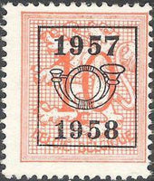 Belgium 1957 Definitives - Digit on Heraldic Lion - Precancellations-Stamps-Belgium-StampPhenom