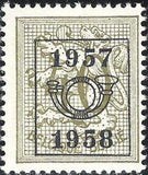 Belgium 1957 Definitives - Digit on Heraldic Lion - Precancellations-Stamps-Belgium-StampPhenom