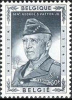 Belgium 1957 General Patton Memorial-Stamps-Belgium-StampPhenom