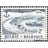 Belgium 1957 Zeebrugge Harbour 50th Anniversary-Stamps-Belgium-StampPhenom