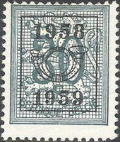 Belgium 1958 Definitives - Digit on Heraldic Lion - Precancellations-Stamps-Belgium-StampPhenom