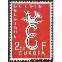 Belgium 1958 Europa-Stamps-Belgium-StampPhenom