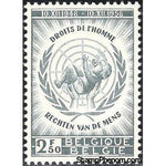 Belgium 1958 Human Rights Declaration 10th Anniversary-Stamps-Belgium-StampPhenom