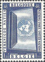 Belgium 1958 United Nation at Expo 58, Brussels and Airmail-Stamps-Belgium-StampPhenom