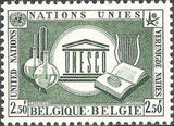 Belgium 1958 United Nation at Expo 58, Brussels and Airmail-Stamps-Belgium-StampPhenom