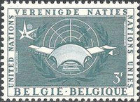 Belgium 1958 United Nation at Expo 58, Brussels and Airmail-Stamps-Belgium-StampPhenom