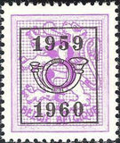 Belgium 1959 Definitives - Digit on Heraldic Lion - Precancellations-Stamps-Belgium-StampPhenom